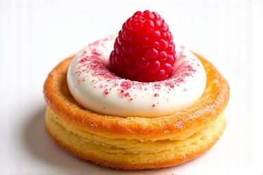 Framboos Viennoiserie met verse frambozen