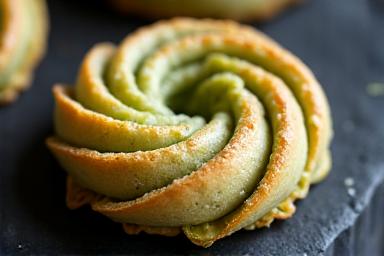 Pistache Escargot spiraal gebak